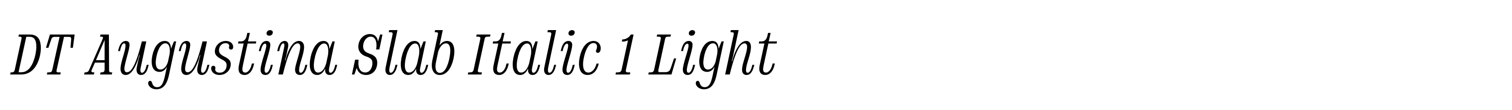 DT Augustina Slab Italic 1 Light